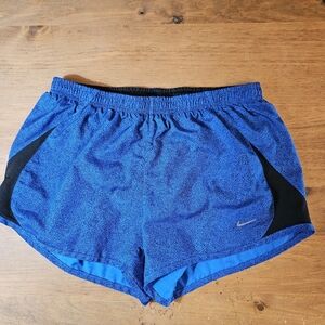 Nike Women's Brief Lined Running Shorts Blue Size Small